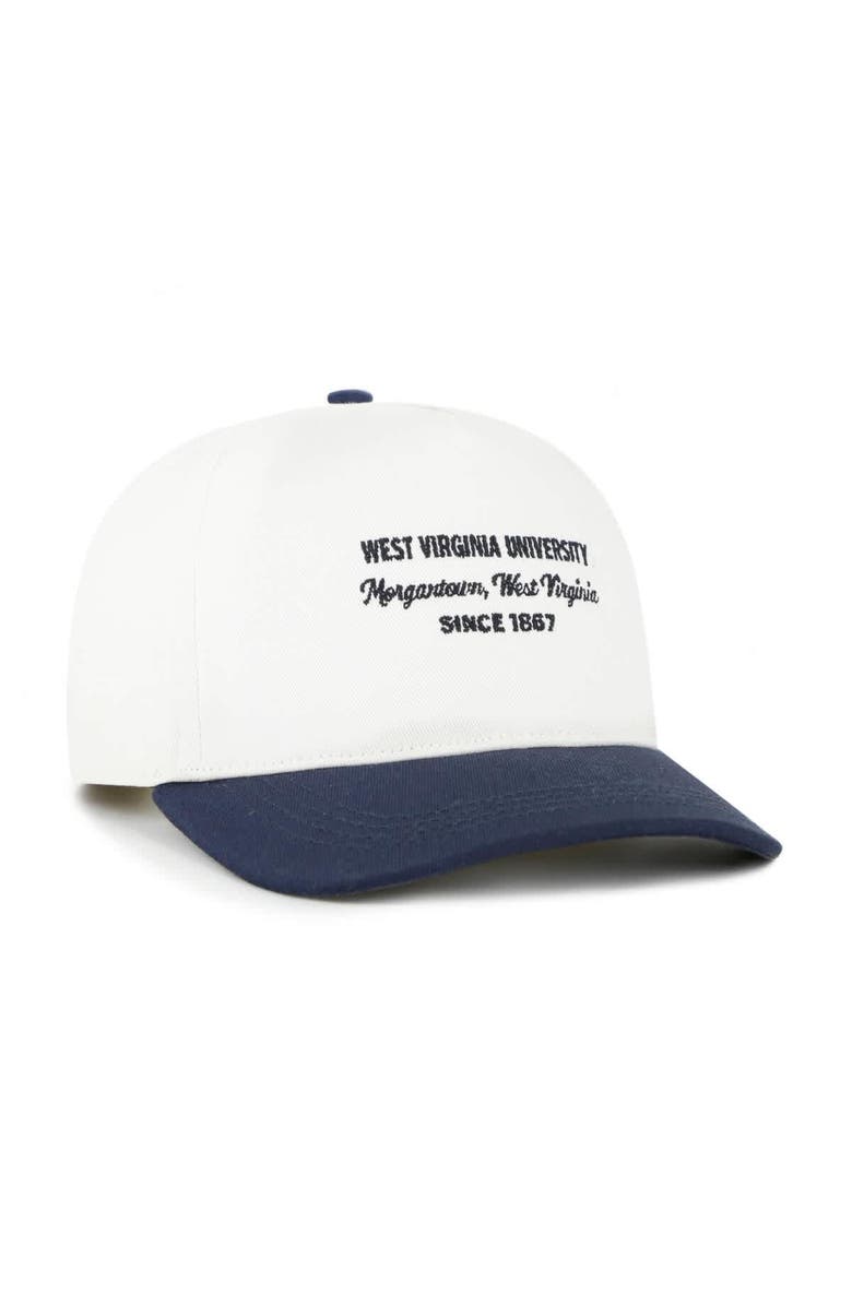 '47 Men's '47 White West Virginia Mountaineers Contemporary Basics Two-Tone Hitch Adjustable Hat, Alternate, color, White
