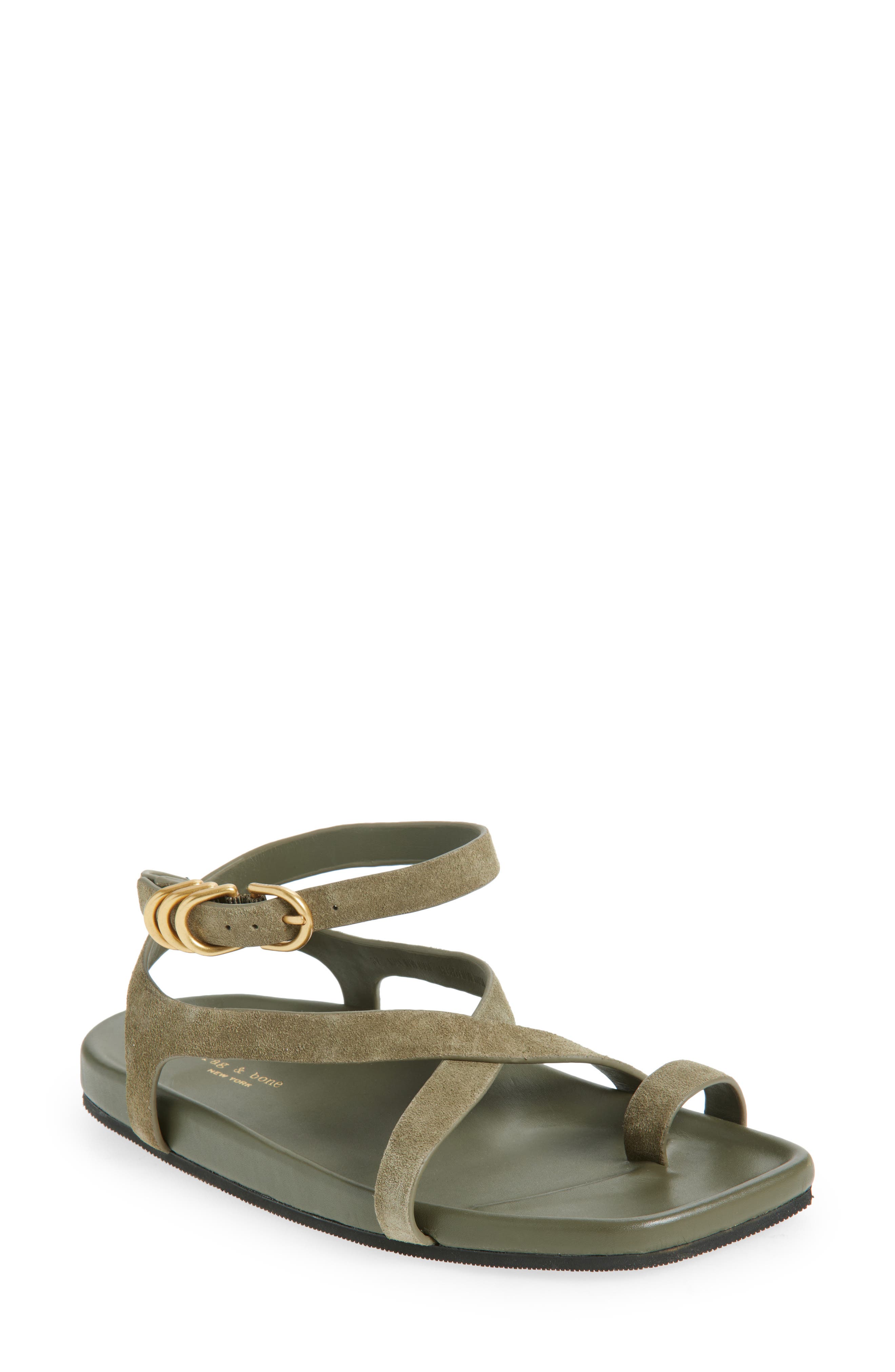 Rag & Bone Rue Ankle Strap Sandal In Green