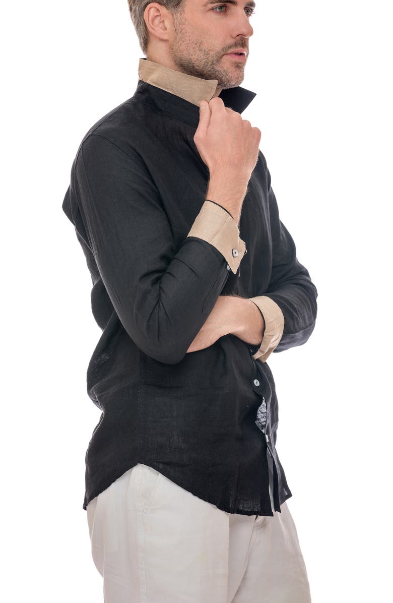 RANEES Linen Button-Up Shirt, Alternate, color,