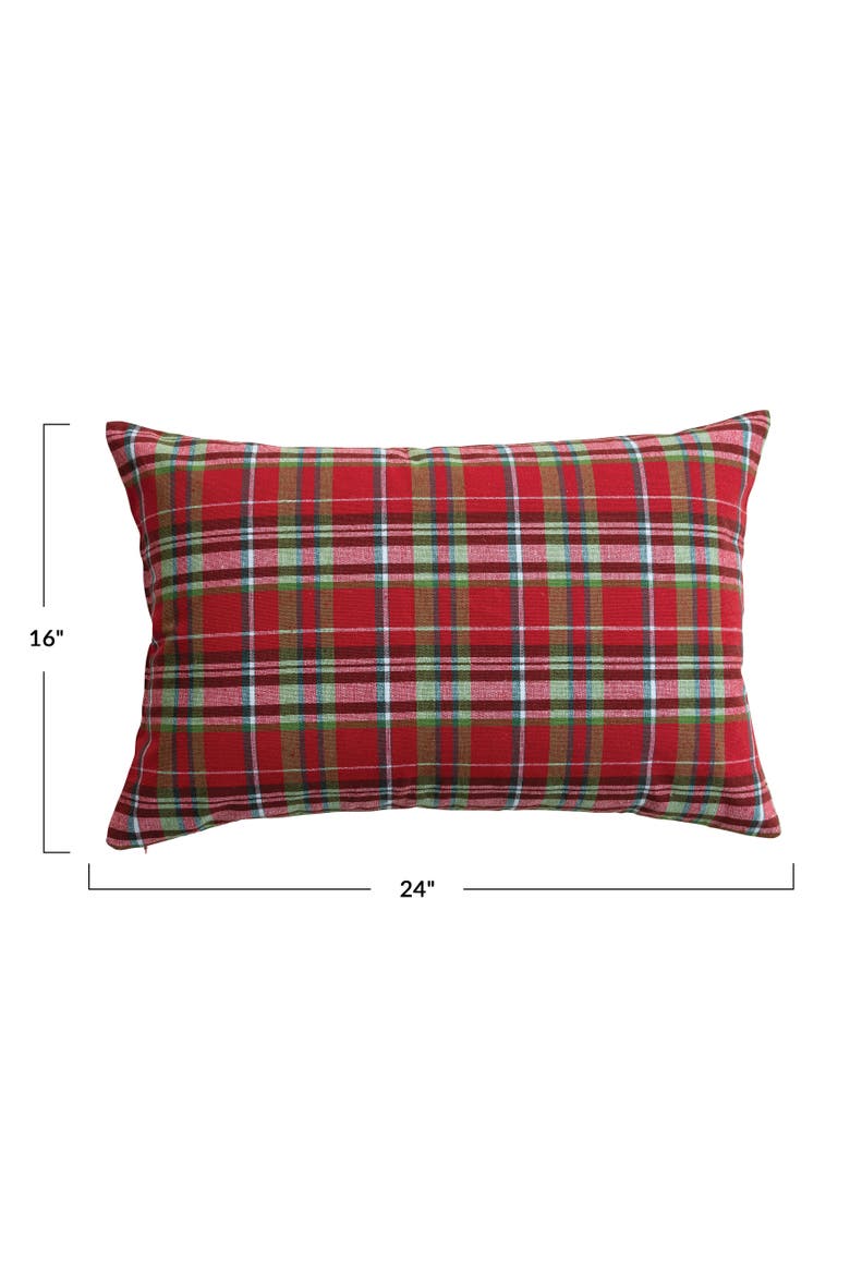 Artisan Plaid Cotton Lumbar Pillow, Alternate, color, Multicolor