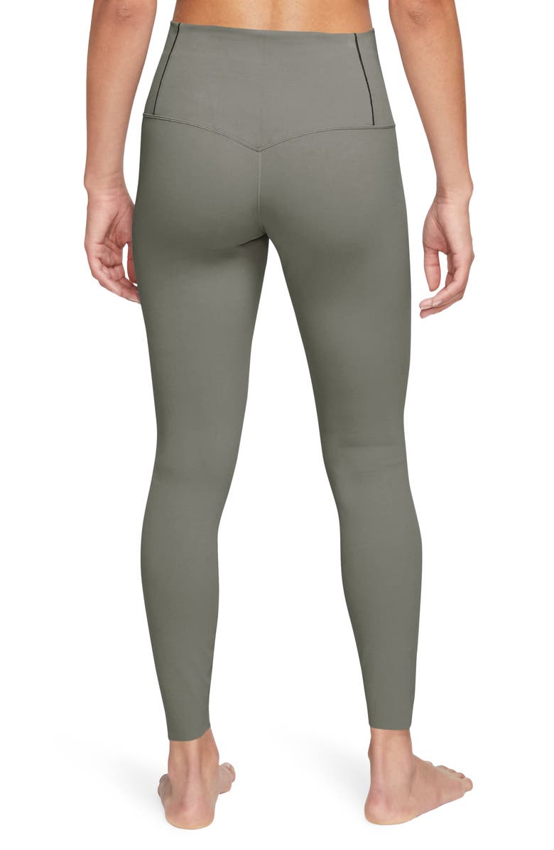 Nike Zenvy Gentle-Support High-Waisted 7/8 Leggings, Alternate, color, Light Army/ Black