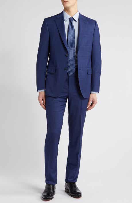 Glen Plaid Tailored Fit Wool Suit