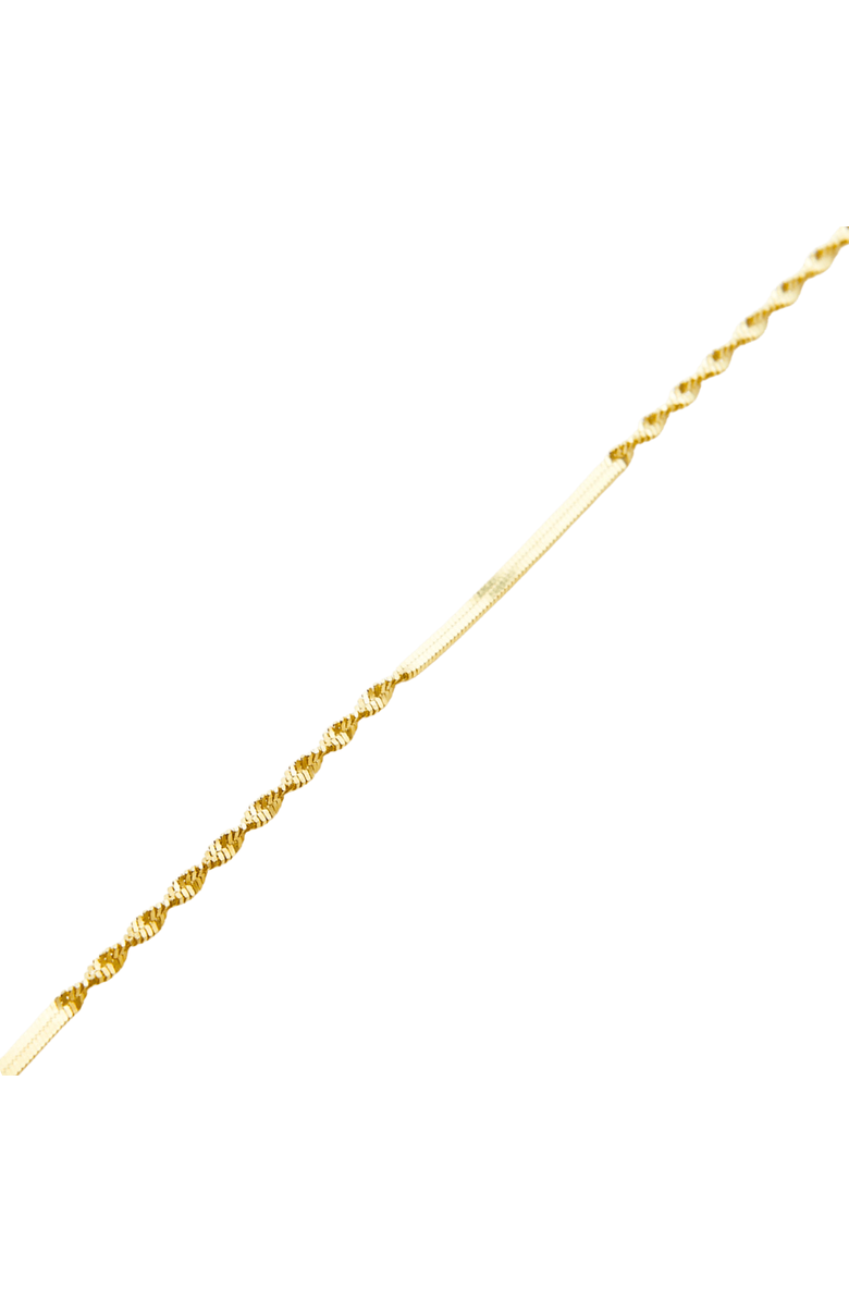 Spero London Semi Singapore Sterling Silver Bracelet, Main, color, Gold