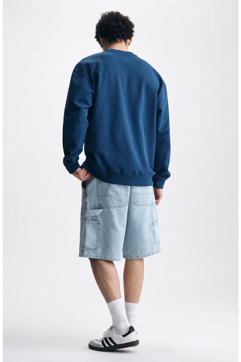 Graphic Crewneck Sweatshirt, Alternate, color, NAVY PEONY