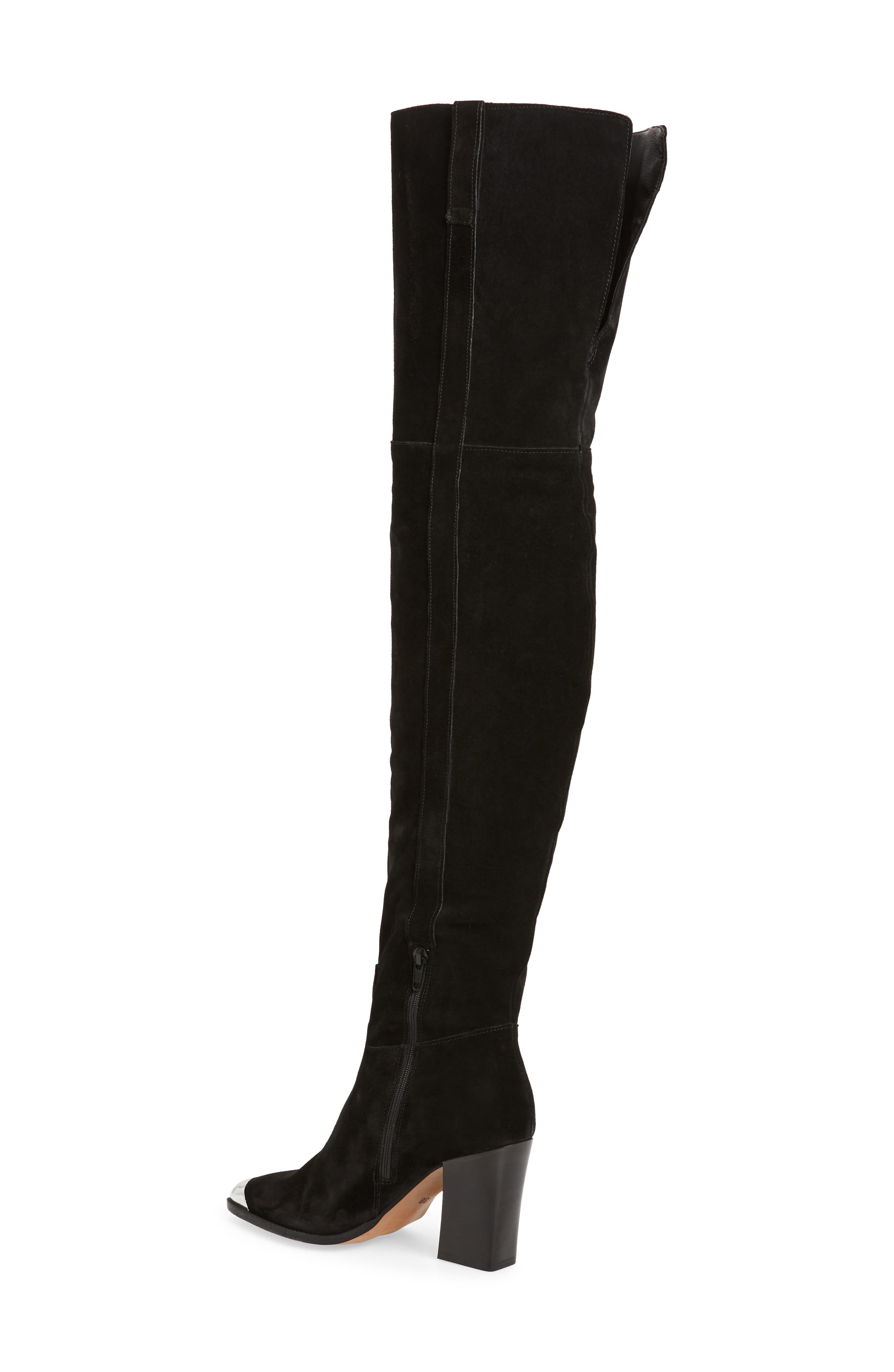 Topshop Bass Chain Over the Knee Boot, Alternate, color, 