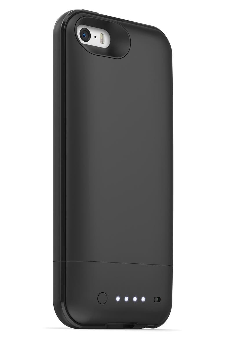 'juice pack plus' iPhone 5/5s charging case, Alternate, color, BLACK