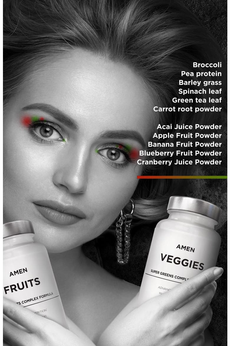Amen Fruits + Veggies Vitamins Bundle, Alternate, color, White