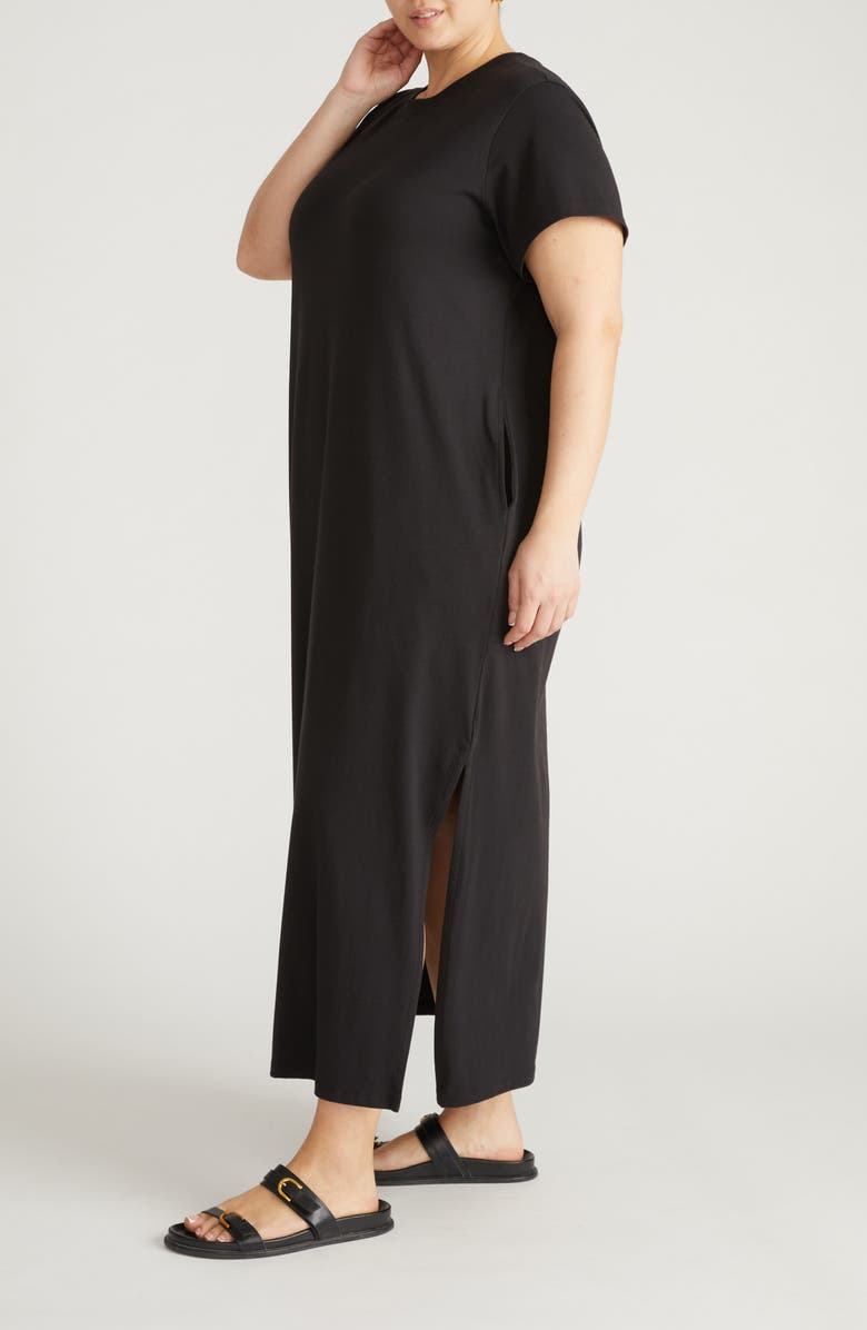 Universal Standard Halie Maxi T-Shirt Dress, Alternate, color, Black