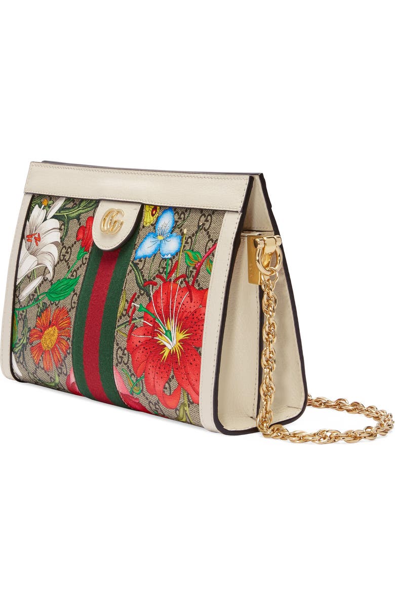 Gucci Small Ophidia Floral GG Supreme Canvas Shoulder Bag, Alternate, color,