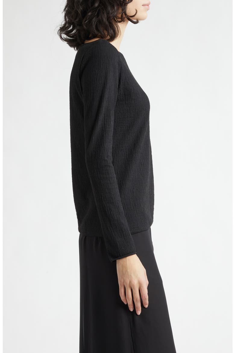 Boat Neck Top, Alternate, color, SOLID BLACK
