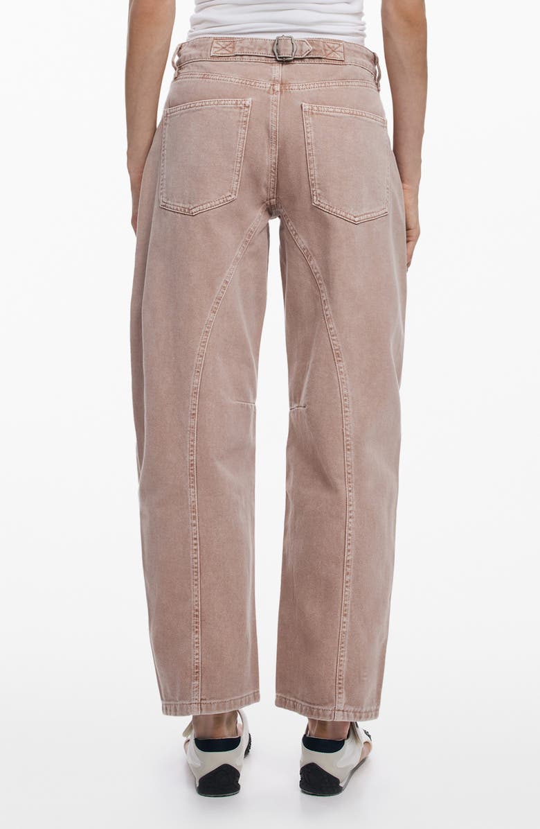 Desigual Straight Leg Ankle Jeans, Alternate, color, Beige