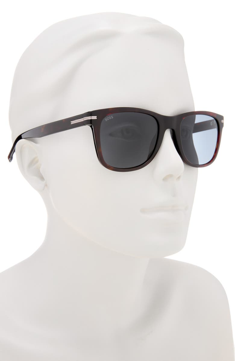 BOSS 52mm Square Sunglasses, Alternate, color, Havana