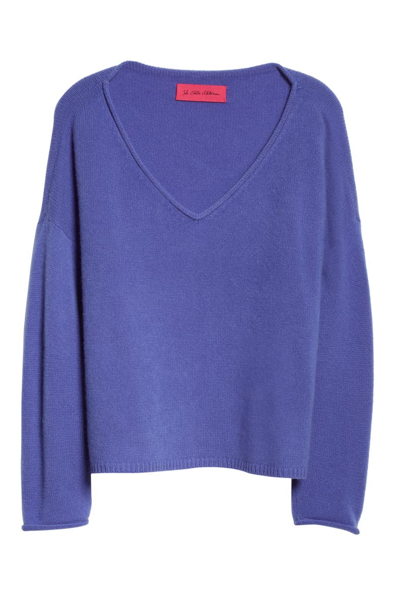 Oversize Cashmere Sweater, Alternate, color, CYCLAMEN