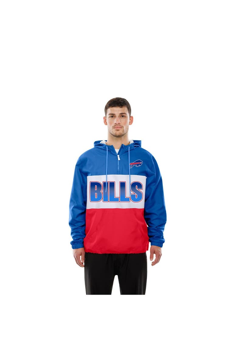 New Era Men's New Era Royal Buffalo Bills Ripstop Quarter-Zip Hooded Windbreaker, Alternate, color, Royal