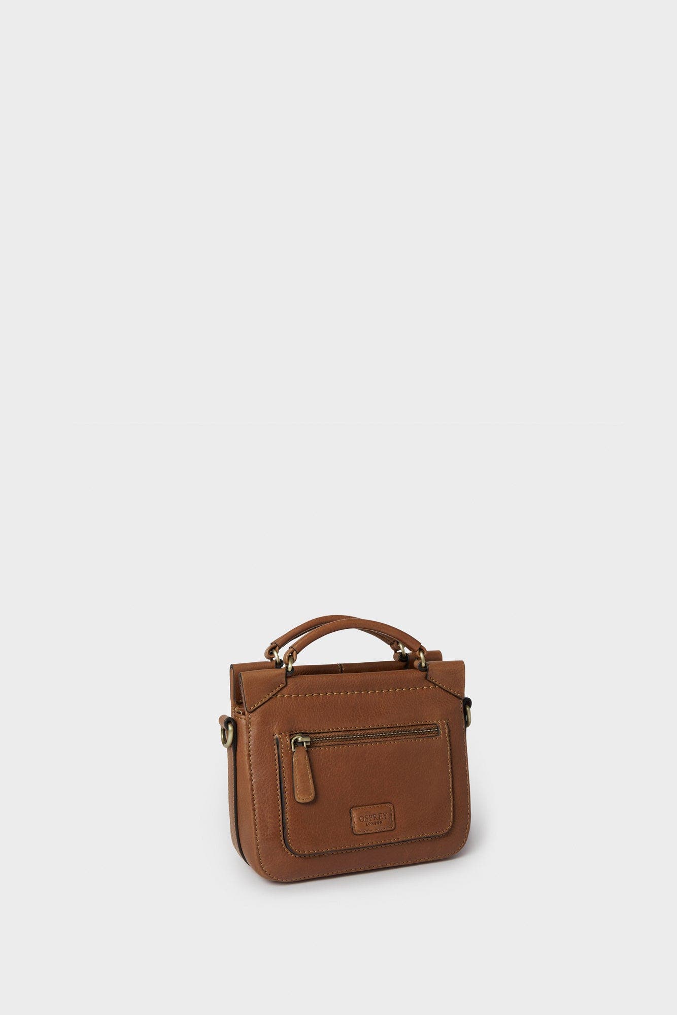 The Oxford Micro Leather Crossbody Bag, Alternate, color, Tan