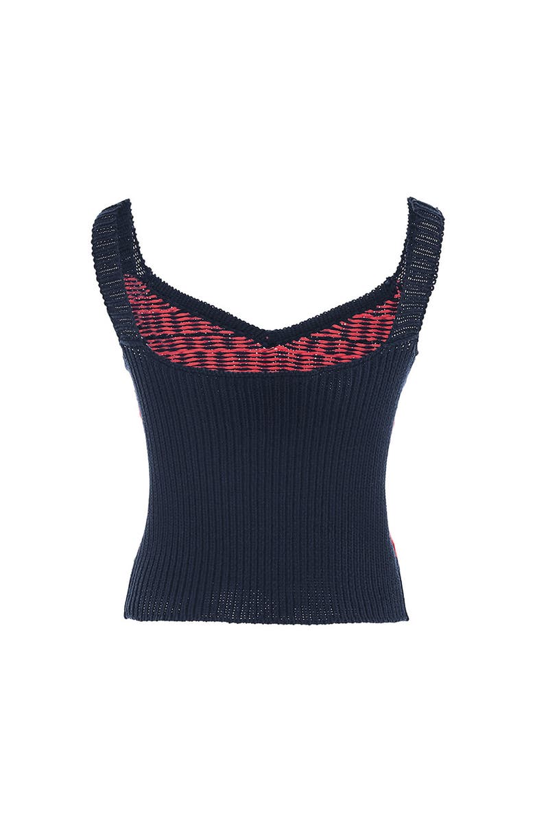 La DoubleJ Winset Crop Top Navy, Alternate, color, Navy