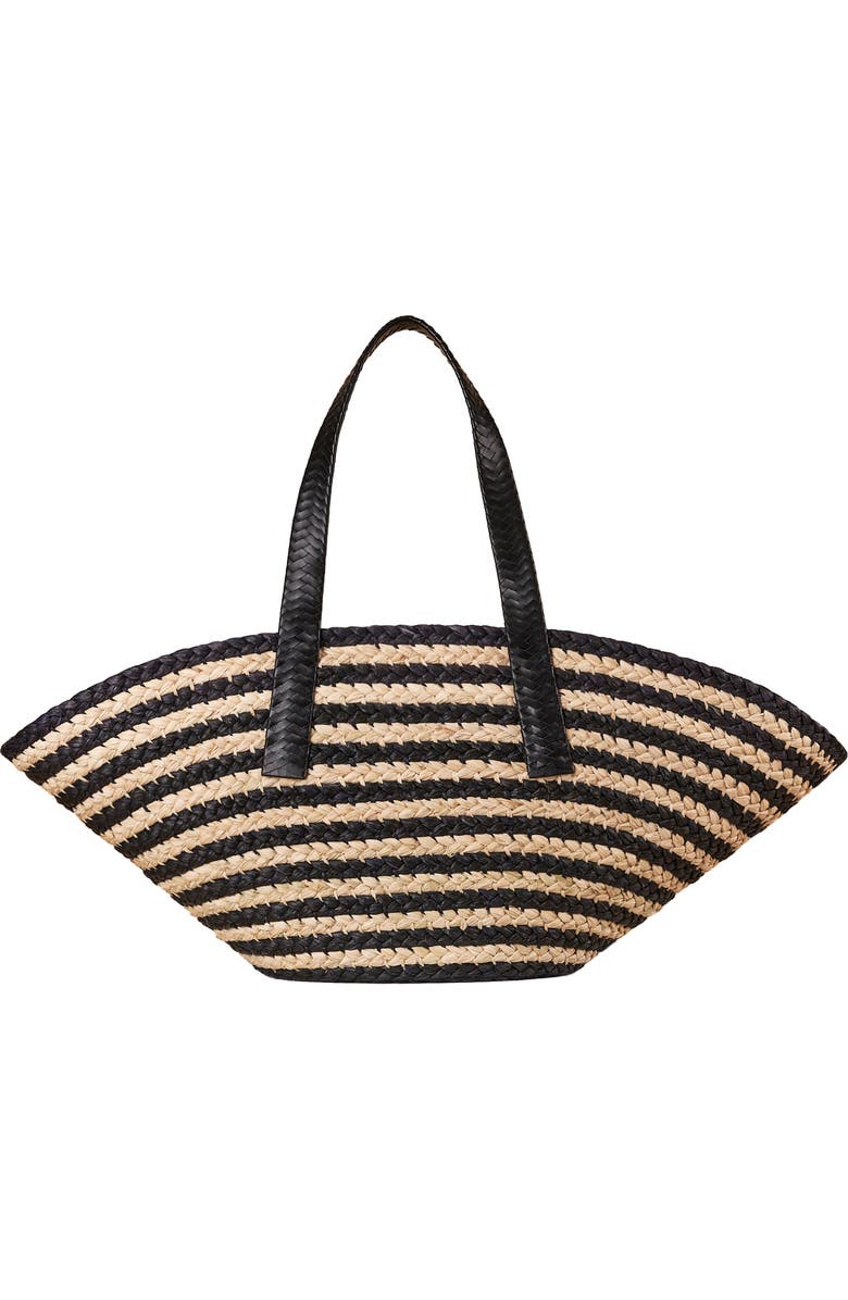 Cesta Collective Large Raffia Taco Tote, Main, color, Natural & Black Stripe