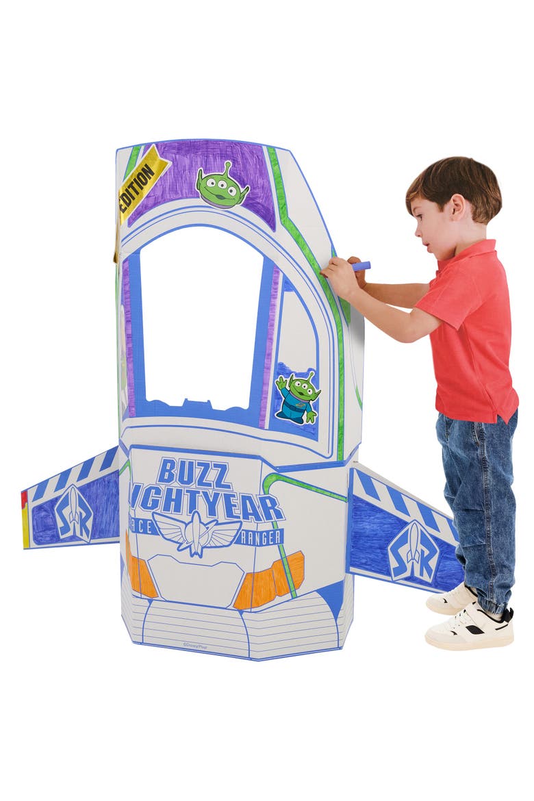 Toy Story 5 Buzz Lightyear Cardboard Spaceship, Alternate, color, Multicolored
