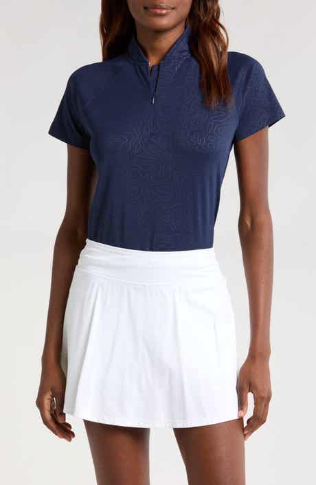 Swannies Laura Abstract Print Half Zip Polo