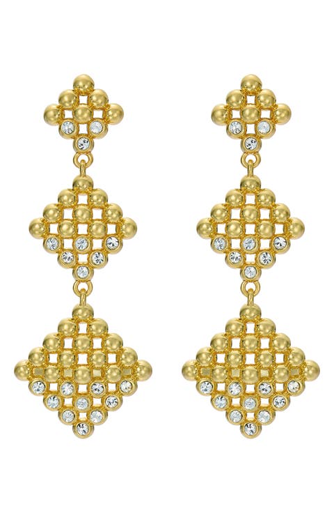 Boa Crystal Bobble Diamond Drop Earrings