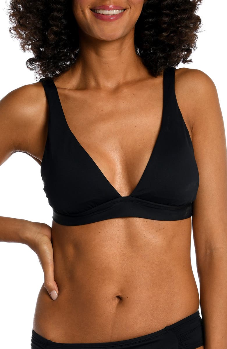 La Blanca Island Goddess Triangle Bikini Top, Alternate, color, 