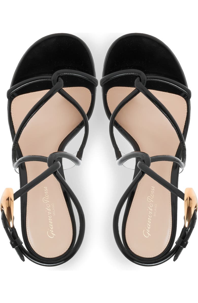 Gianvito Rossi Jungle Mamba Sandals, Alternate, color, Black