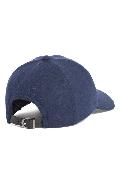 Brooks Brothers Refined Wool Adjustable Baseball Cap In Blue