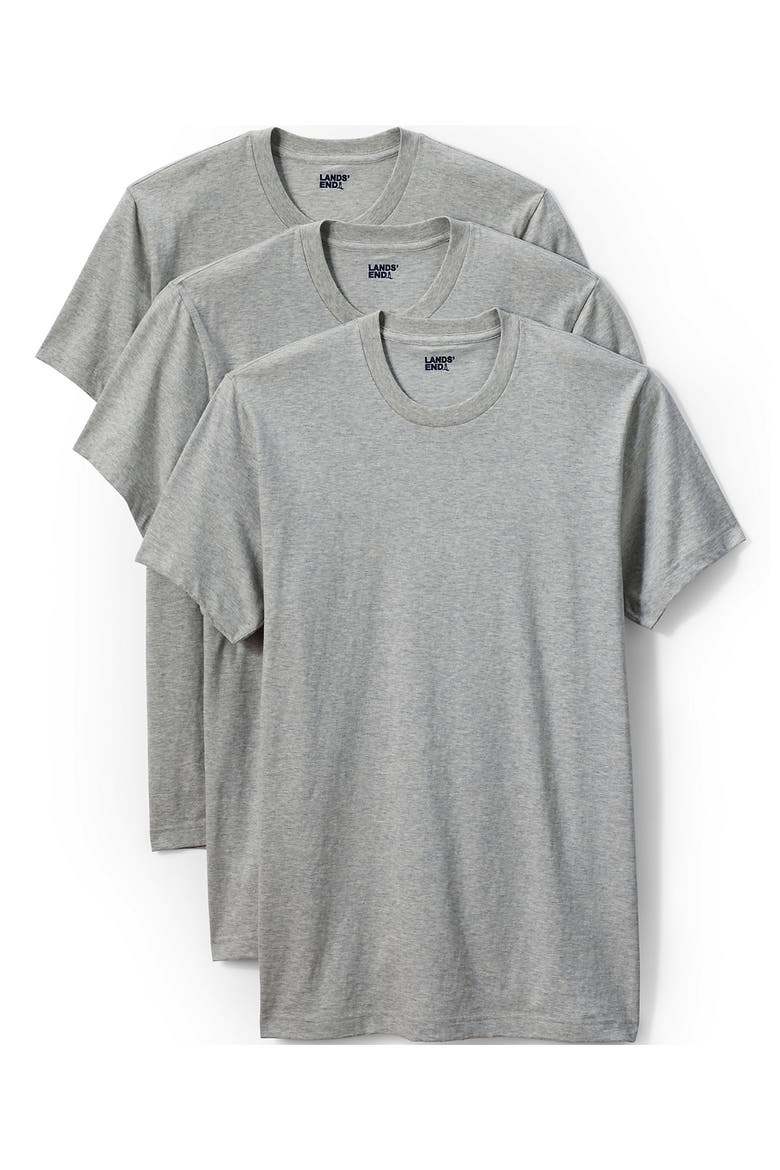 Crewneck Undershirt 3 Pack, Alternate, color, Gray Heather