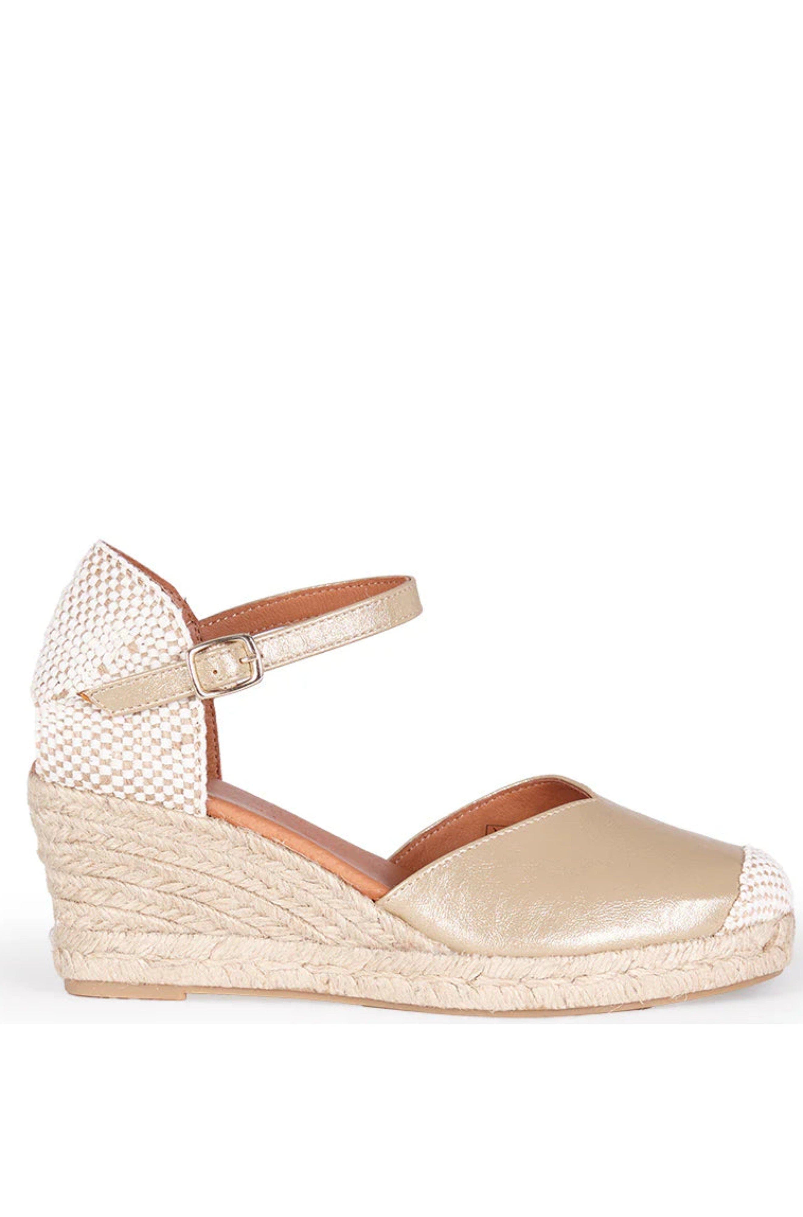 Menina Step Jimena Mid Strap Espadrille Sandal, Main, color, Gold