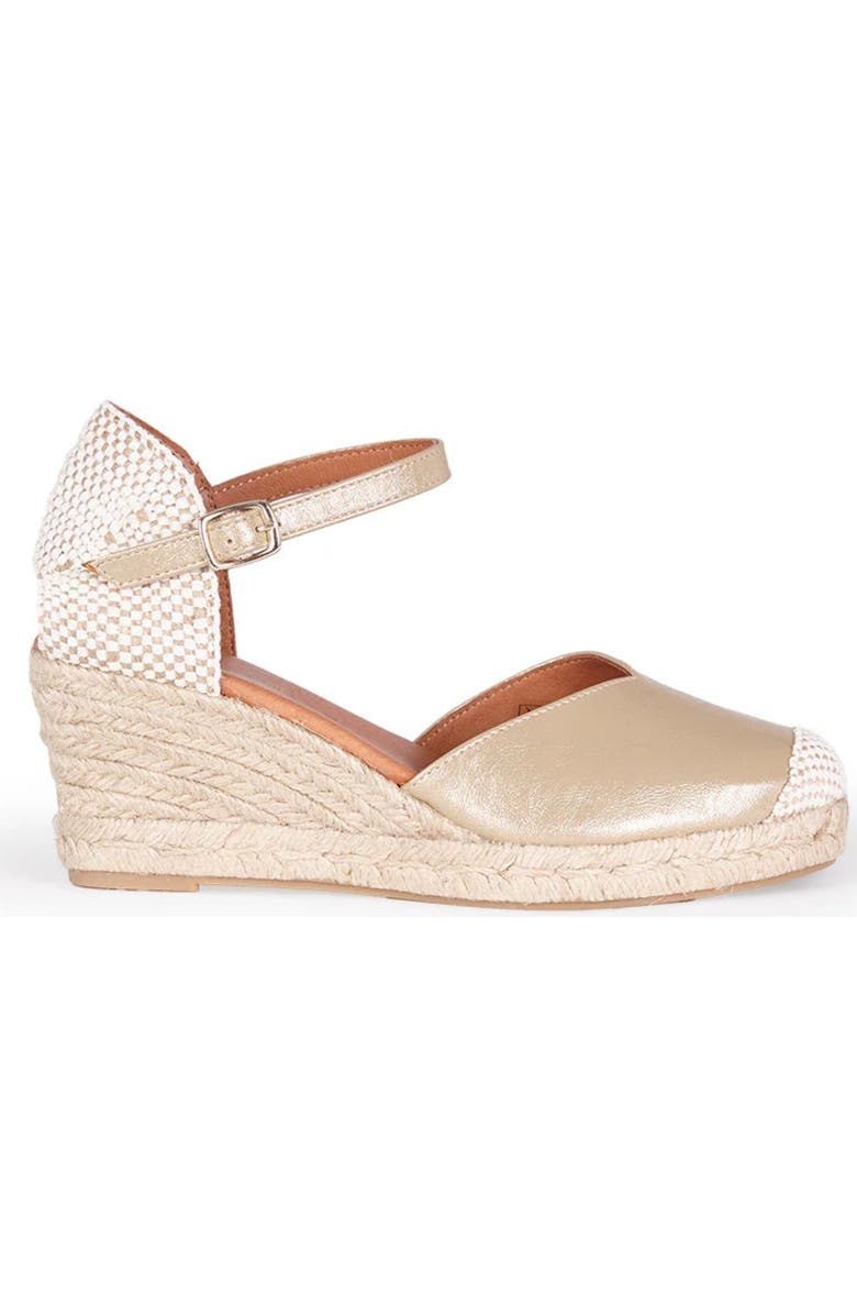 Menina Step Jimena Mid Strap Espadrille Sandal, Main, color, Gold