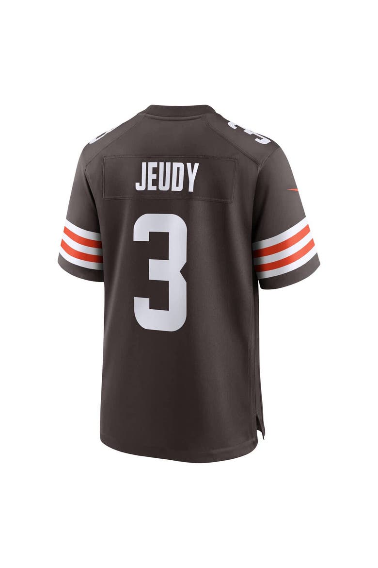 Men's Nike Jerry Jeudy  Brown Cleveland Browns  Game Jersey, Alternate, color, Brown