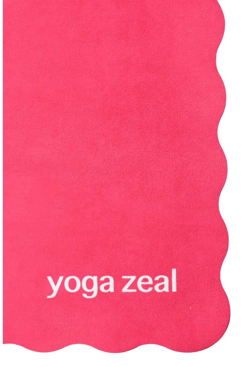 Scalloped Yoga Mat, Alternate, color, PINK