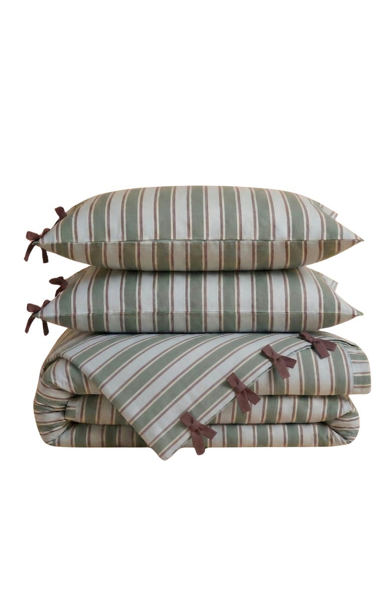 TBCo Cotton Striped Bedding Set, Main, color, Blue Stripe