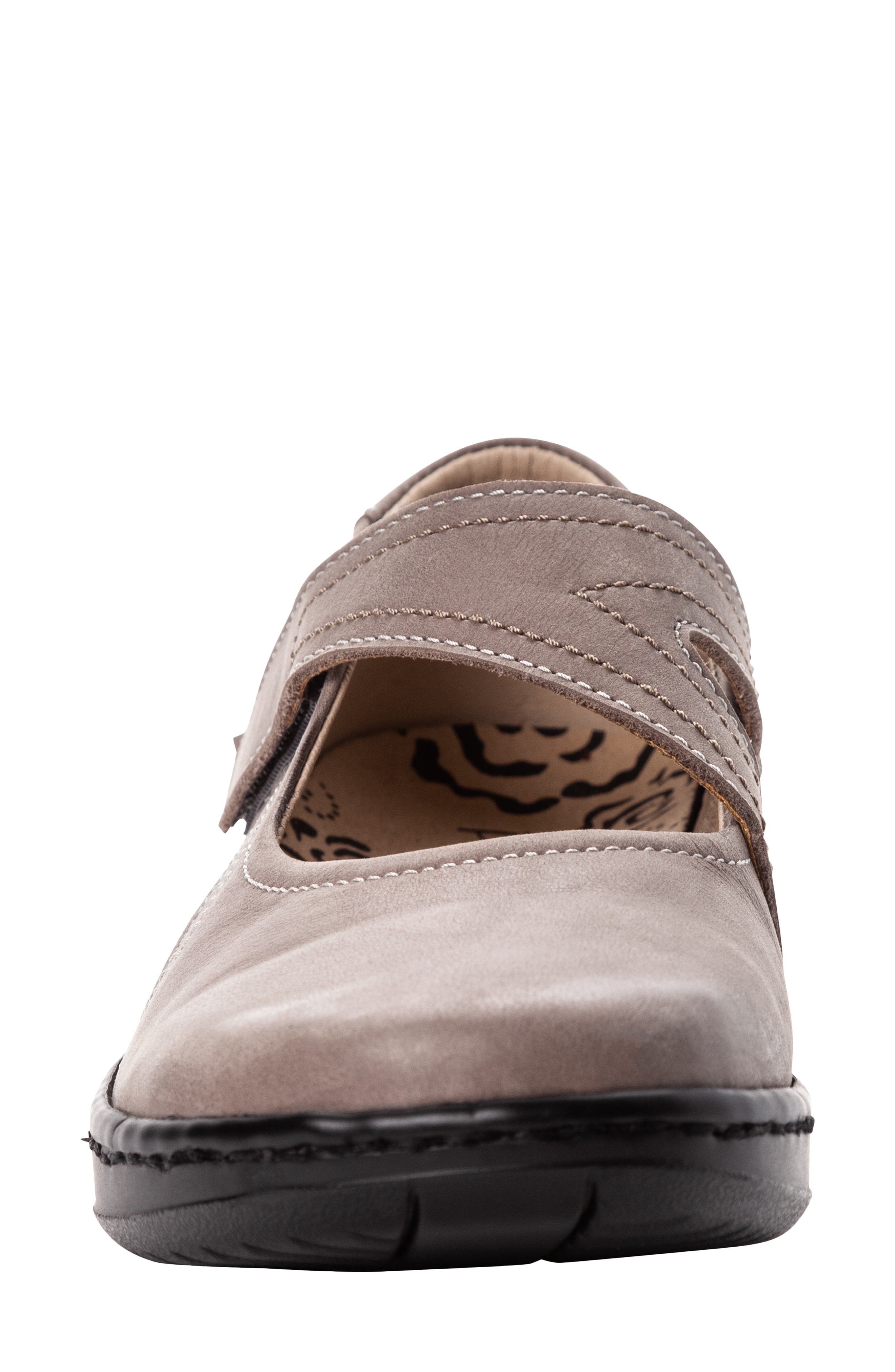Golda Flat, Alternate, color, GREY LEATHER