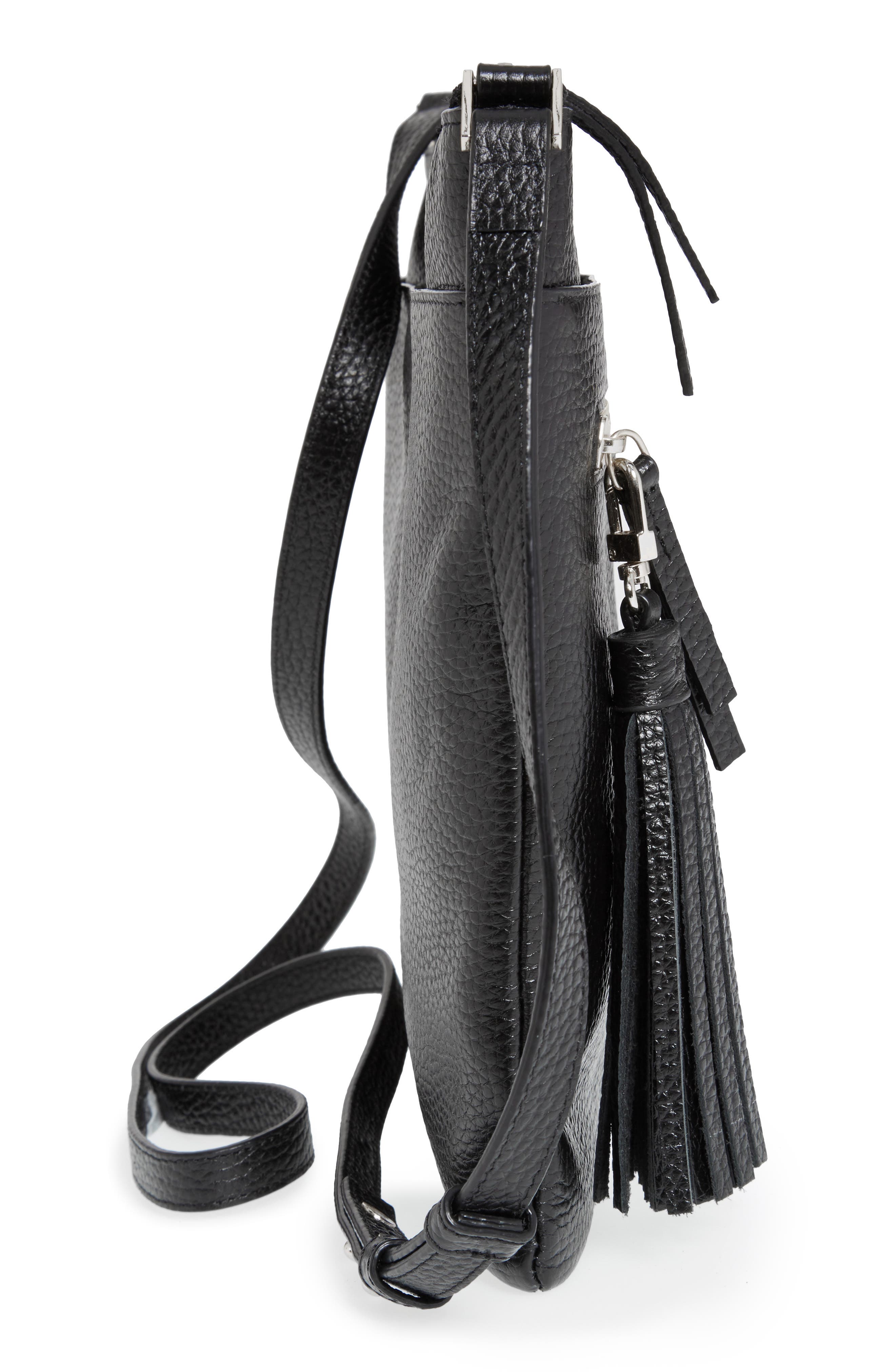 Halogen<sup>®</sup> Tasseled Leather Crossbody Bag, Alternate, color, 