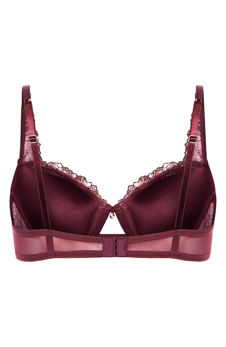 Hunkemöller Hollie Embroidered Underwire Bra, Alternate, color, Fig