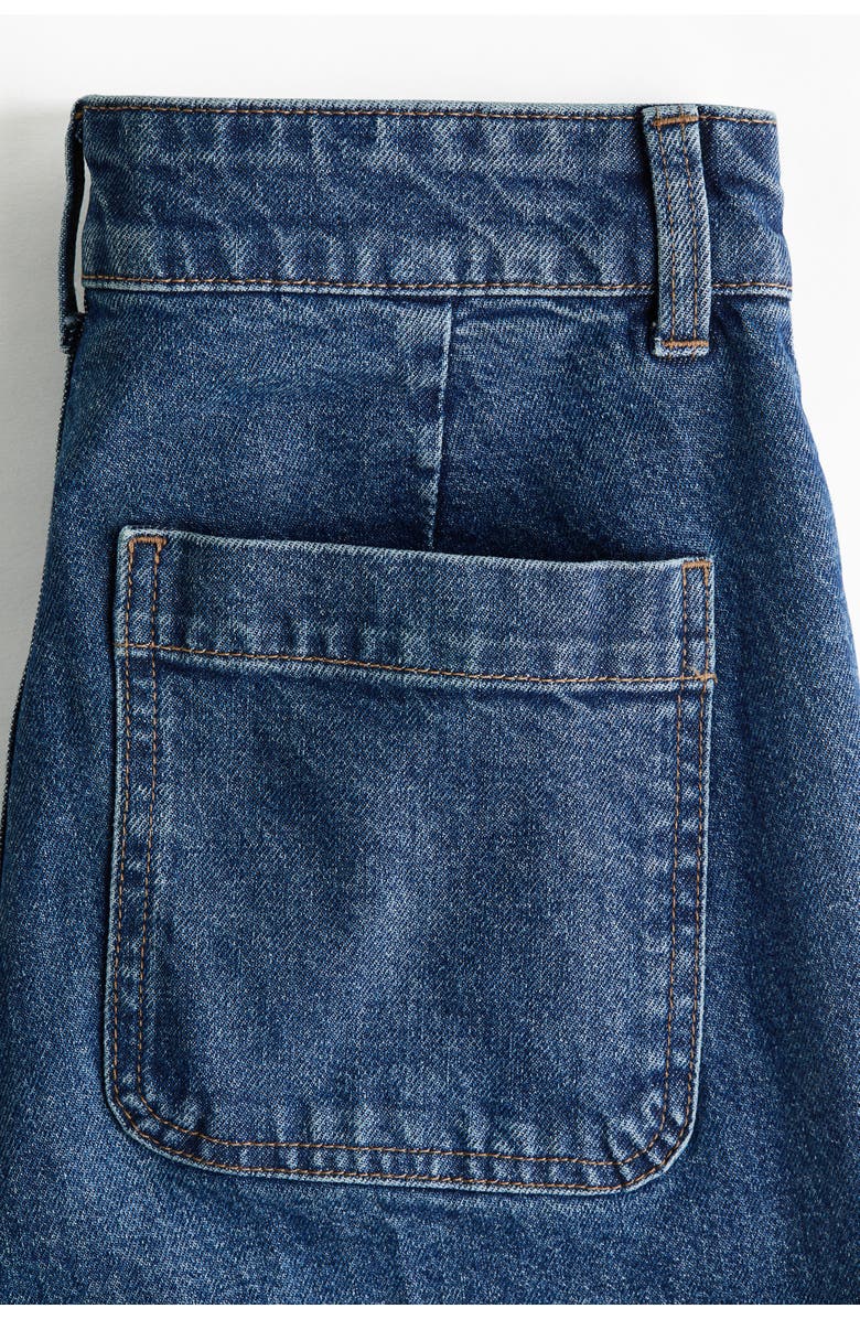 H&M Straight high jeans, Alternate, color, Denim Blue