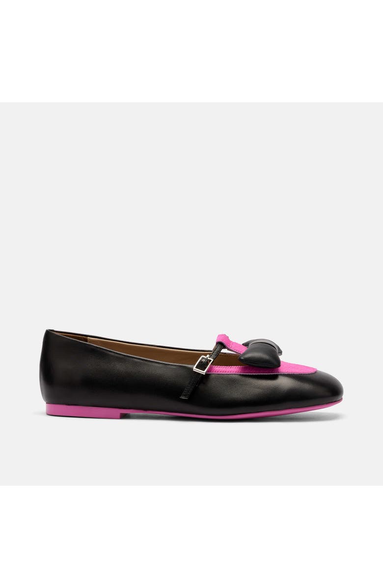 MARC NOLAN Mina Leather Mary Jane Flats, Main, color, Black/Magenta