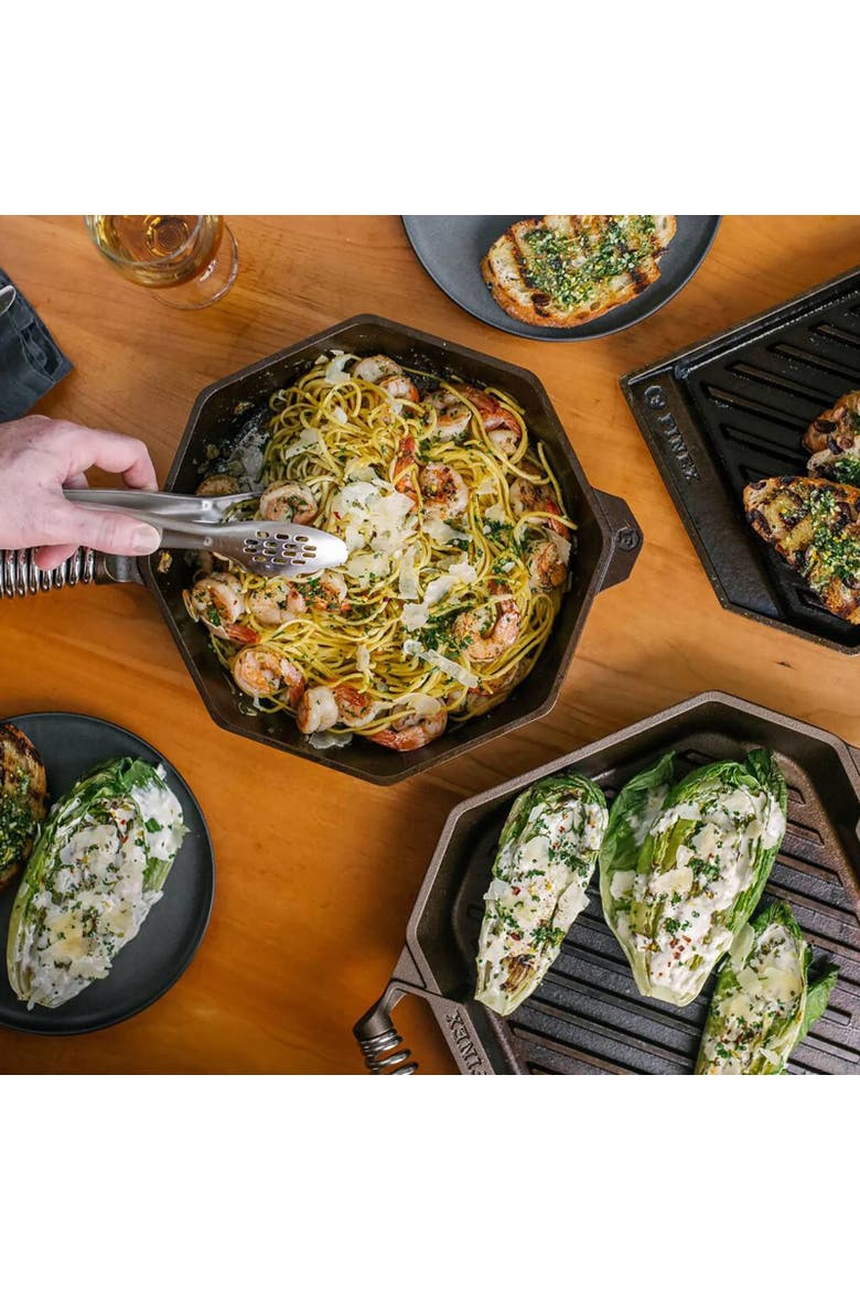 12" Cast Iron Grill Pan, Alternate, color, Black