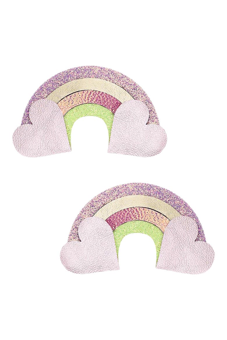 Kids' Rainbow 2-Pack Hair Clips, Main, color, PINK