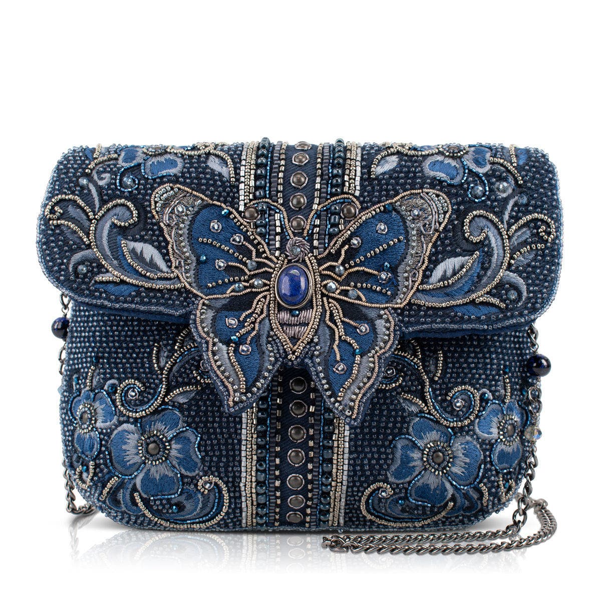 Mary Frances Accessories Blue Alchemy Crossbody Handbag, Main, color, Blue