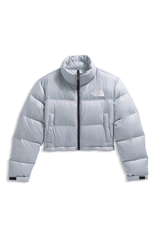 The North Face Nuptse Water Repellent 700 Fill Power Down Short Puffer Jacket In Blue