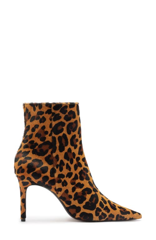 Schutz Mikki Casual Pointed Toe Genuine Calf Hair Bootie In Multi