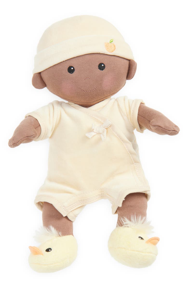 APPLE PARK Soft Organic Cotton Baby Doll, Main, color, Cream
