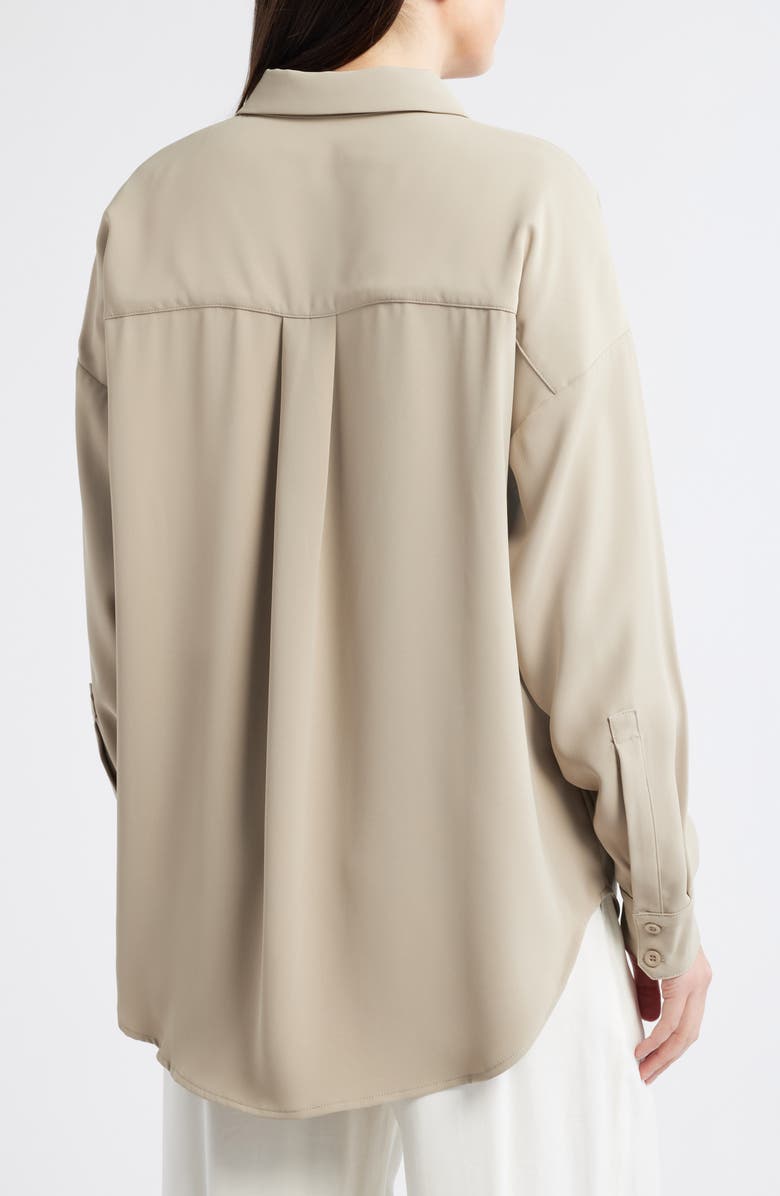 Odd Muse Ultimate Muse Button Front Shirt, Alternate, color, Taupe