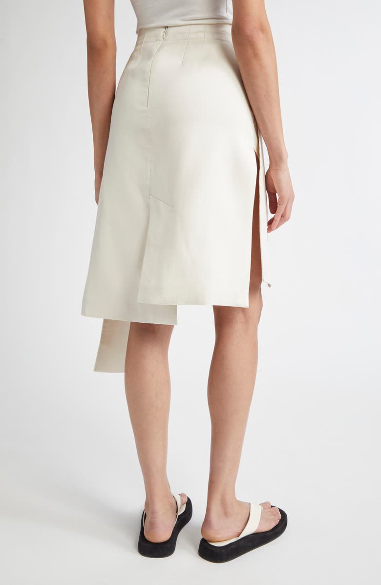 SETCHU Paneled Silk & Virgin Wool Asymmetric Skirt, Alternate, color, N. White