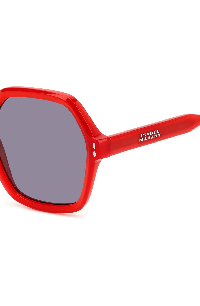 Isabel Marant 55mm Gradient Square Sunglasses, Alternate, color, Red/ Violet