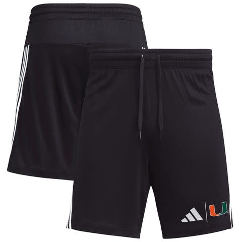 Men's adidas Black Miami Hurricanes AEROREADY 7" Shorts