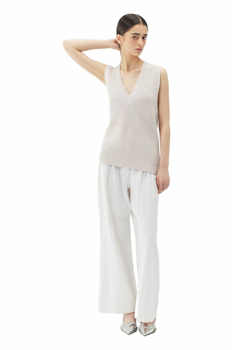 Cotton Cashmere  Vest, Alternate, color, lavender blue