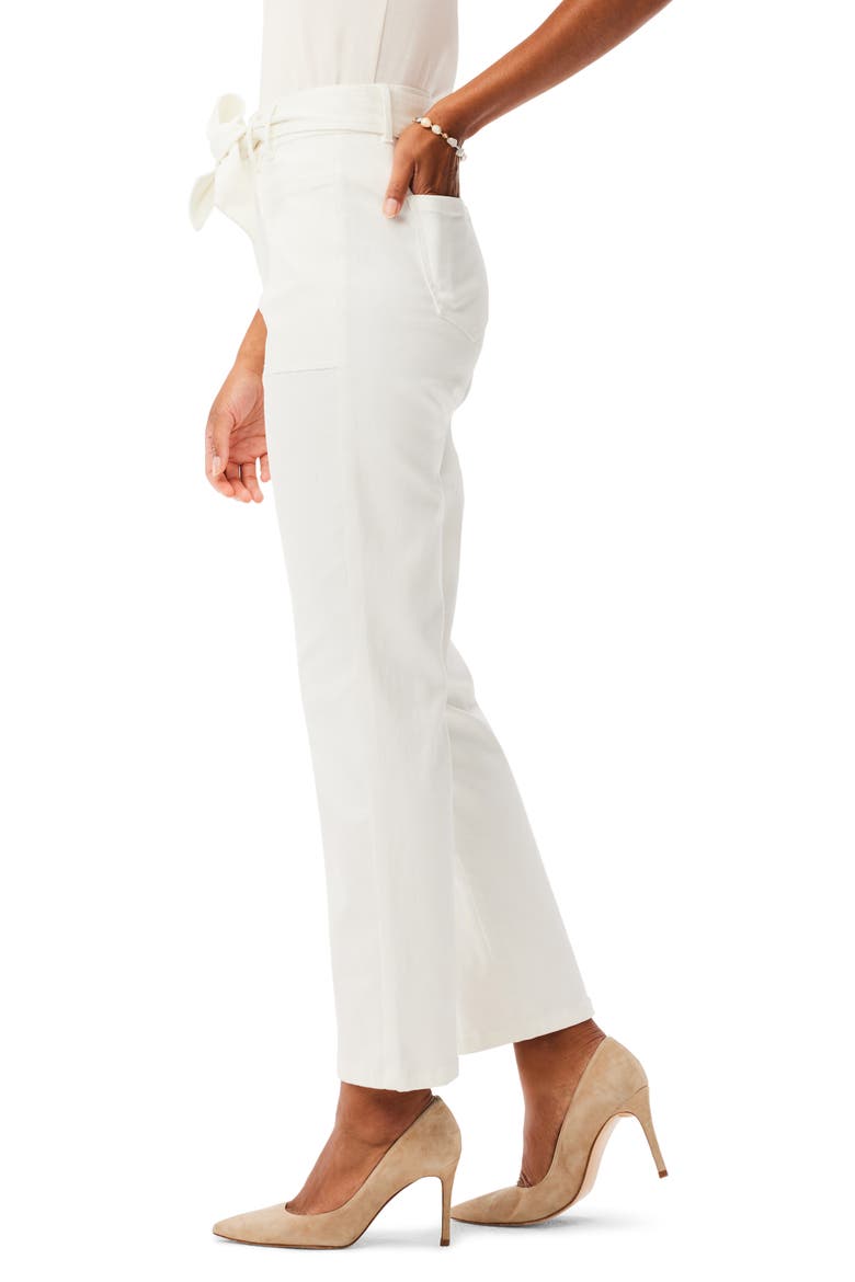 Tie Waist Straight Leg Ankle Jeans, Alternate, color, PAPER WHITE